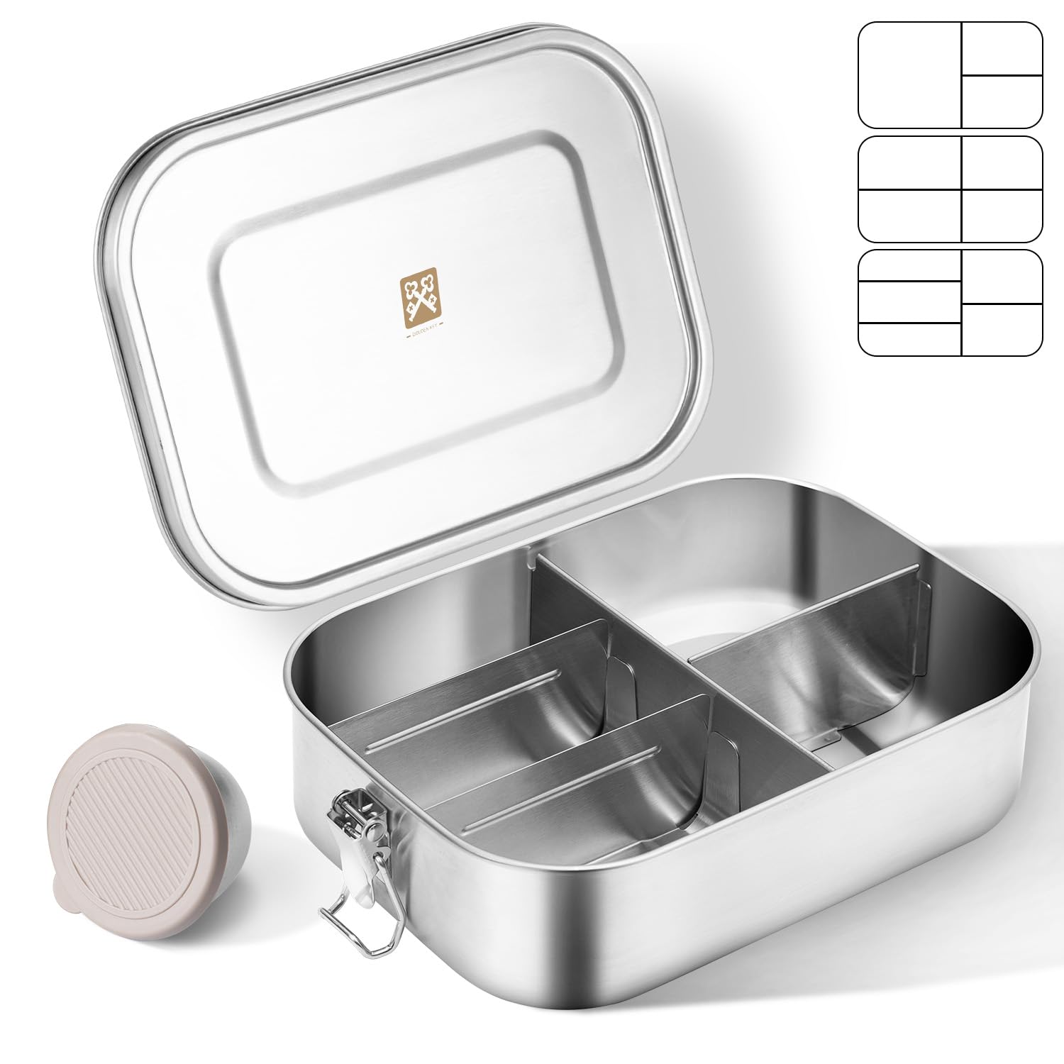Amazon.com: GOLDEN KEY 47QZ Stainless Steel Bento Box with 5
